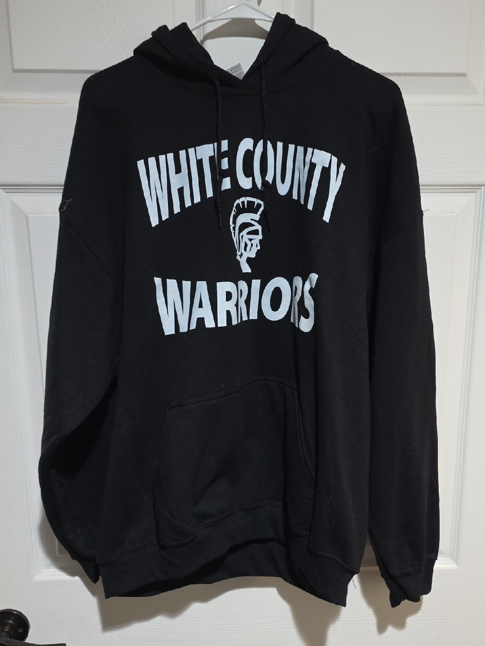 White County Warriors Black Pullover Hoodie